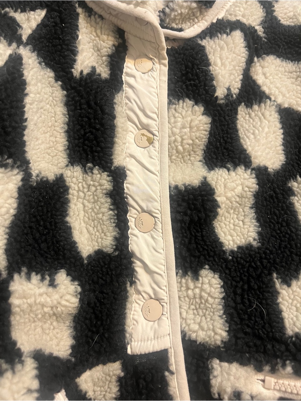 Free People Hit The Slopes Black and Cream Checkerboard Fleece
Jacket size small - Picture 8 of 8